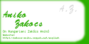 aniko zakocs business card